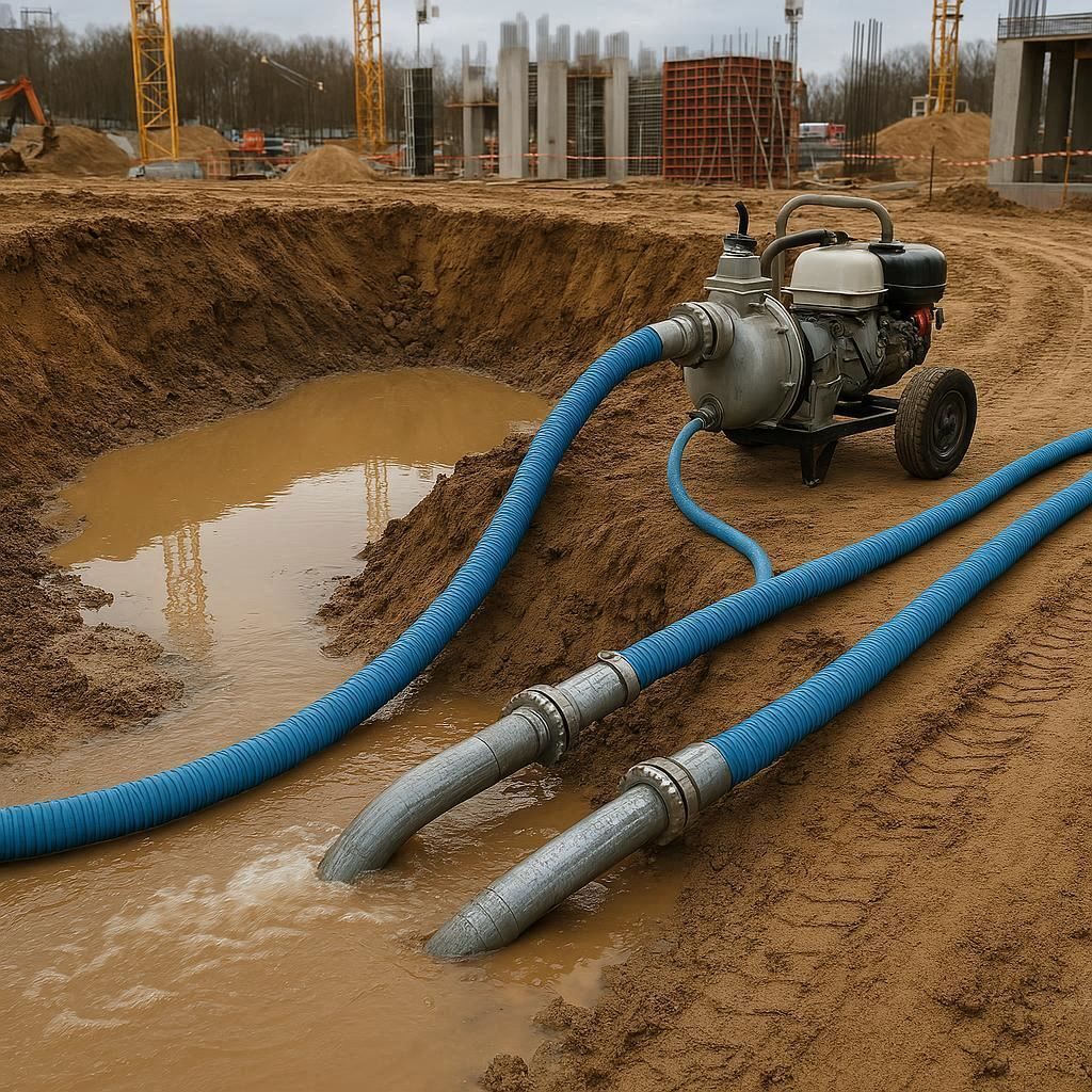 Водопонижение и осушение котлована в Саки